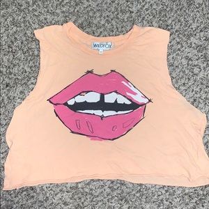 Wildfox lips tank